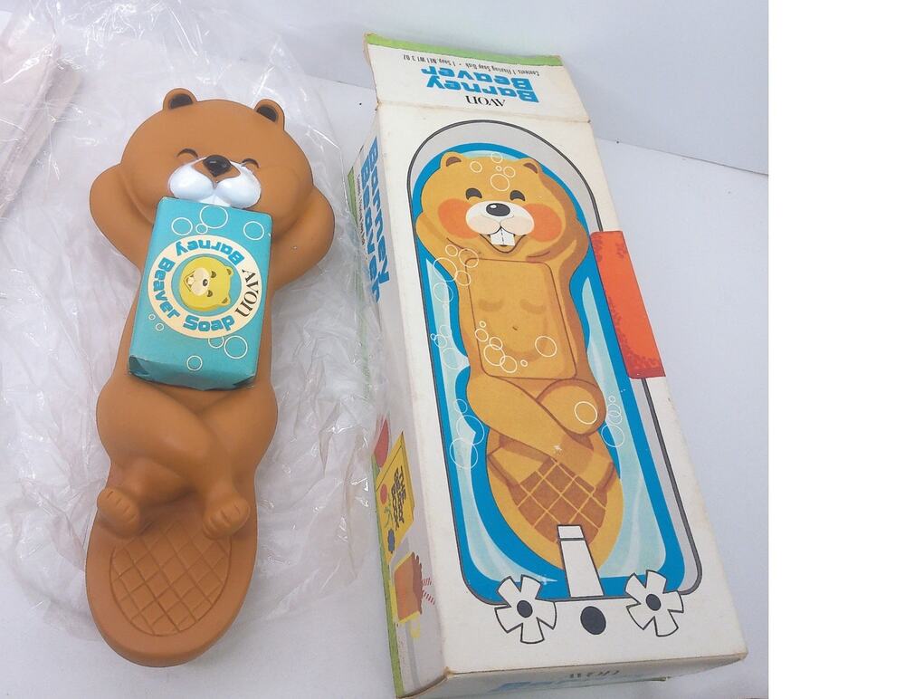 Vintage Avon Barney Beaver Floating Soap Dish And Soap New Old Stock
